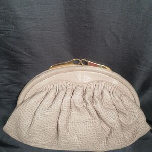 Vintage 1960s Brunettini Leather Clutch Shoulder Purse Italian Designer Roma